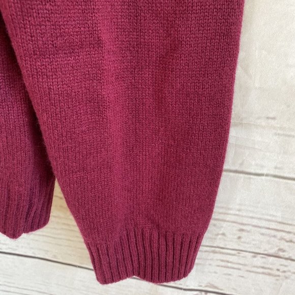 J. McLaughlin L Tate Cashmere Sweater Burgundy 1/4 Zip Knit Men Holiday $495 - Picture 3 of 9